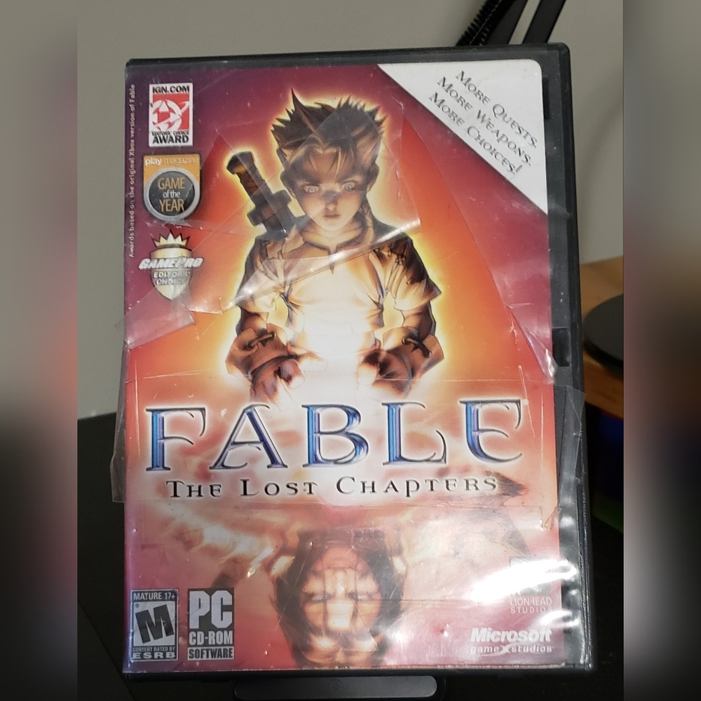 Fable: The Lost Chapters PC Game - Red and Black Cover